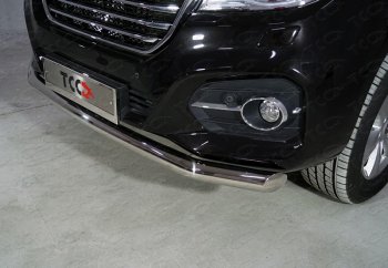 Защита переднего бампера нижняя d76,1 мм ТСС Тюнинг Haval H9 1-ый рестайлинг (2017-2019) (нержавейка)