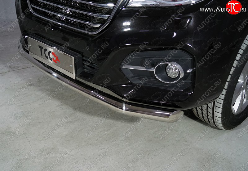 19 999 р. Защита переднего бампера нижняя d76,1 мм ТСС Тюнинг  Haval H9 (2017-2019) 1-ый рестайлинг (нержавейка)  с доставкой в г. Майкоп