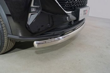 Защита переднего бампера нижняя овальная 75х42 мм ТСС Тюнинг Haval F7x (2022-2024) рестайлинг (нержавейка)