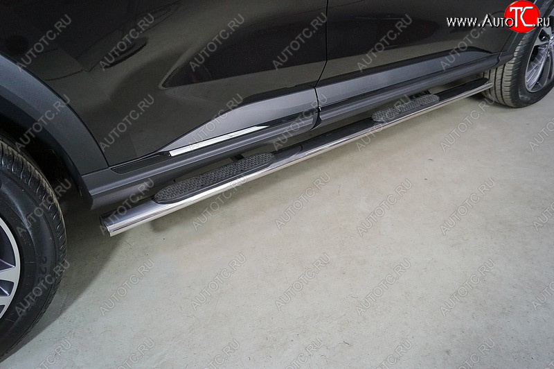 40 999 р. Пороги овальные с накладкой 120х60 мм  Haval F7x (2022-2024) рестайлинг (серые)  с доставкой в г. Майкоп