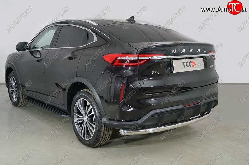 13 999 р. Защита задняя (нержавейка 60,3 мм), ТСС Тюнинг  Haval F7x (2022-2024) рестайлинг  с доставкой в г. Майкоп