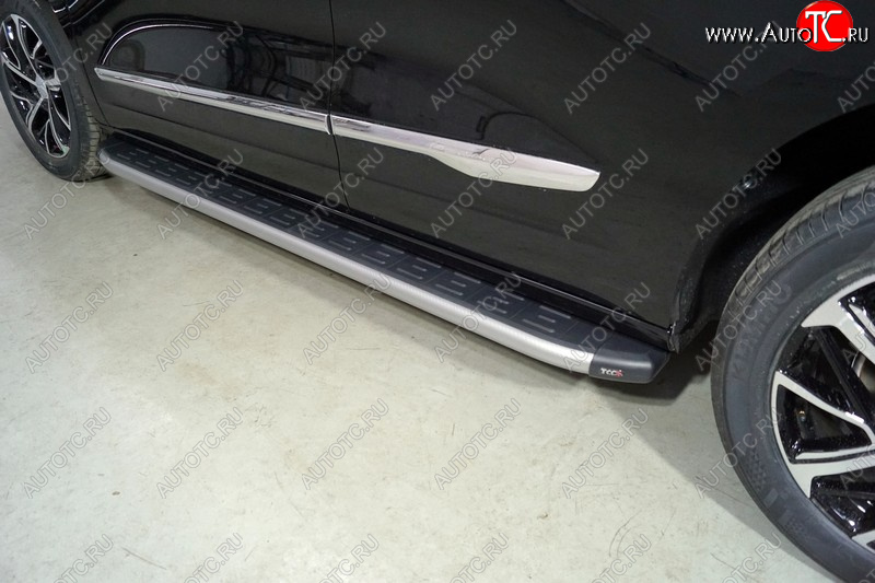 21 999 р. Пороги алюминиевые с пластиковой накладкой, ТСС Тюнинг  Haval Jolion (2020-2024) дорестайлинг ( карбон серебро)  с доставкой в г. Майкоп