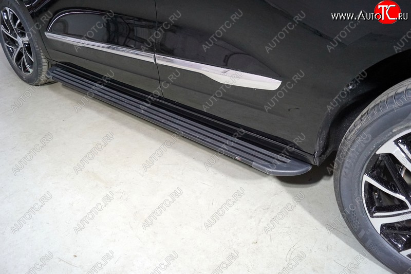 21 999 р. Пороги алюминиевые Slim Line ТСС Тюнинг  Haval Jolion (2020-2024) дорестайлинг (Black)  с доставкой в г. Майкоп