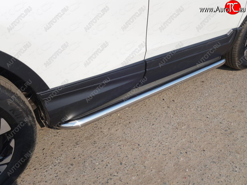 42 999 р. Пороги с площадкой 60,3 мм ТСС Тюнинг  Honda CR-V  RW,RT (2016-2020) дорестайлинг (нержавейка)  с доставкой в г. Майкоп