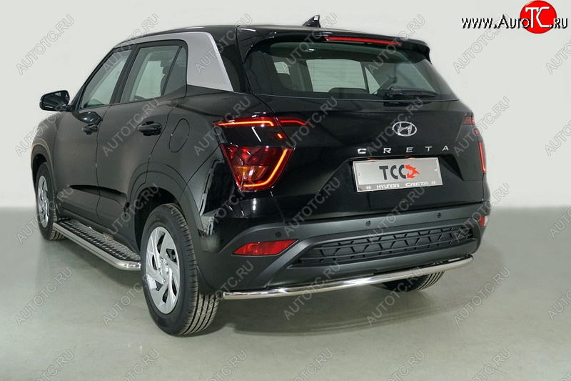 16 699 р. Защита задняя (нержавейка d42,4 мм), ТСС Тюнинг  Hyundai Creta  SU (2020-2022)  с доставкой в г. Майкоп