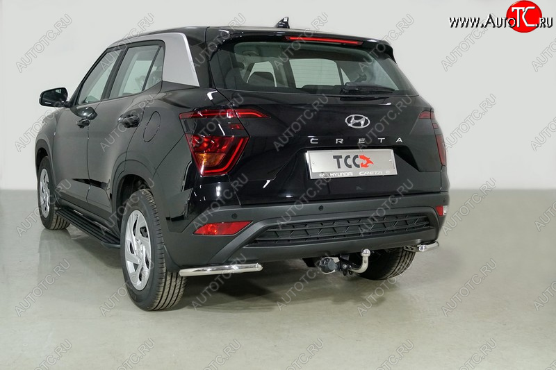 13 349 р. Защита заднего бампера (уголки, d42,4 мм) TCC  Hyundai Creta  SU (2020-2022)  с доставкой в г. Майкоп