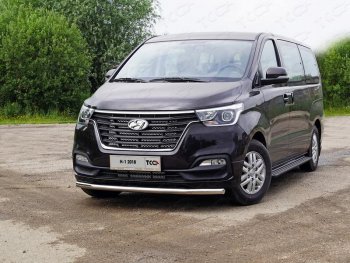 Защита переднего бампера нижняя d60,3 мм ТСС Тюнинг Hyundai Starex/Grand Starex/H1  TQ (2017-2022) 2-ой рестайлинг (нержавейка)