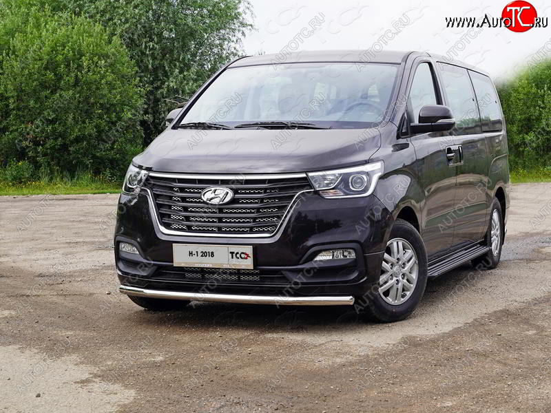 21 999 р. Защита переднего бампера нижняя d60,3 мм ТСС Тюнинг  Hyundai Starex/Grand Starex/H1  TQ (2017-2022) 2-ой рестайлинг (нержавейка)  с доставкой в г. Майкоп