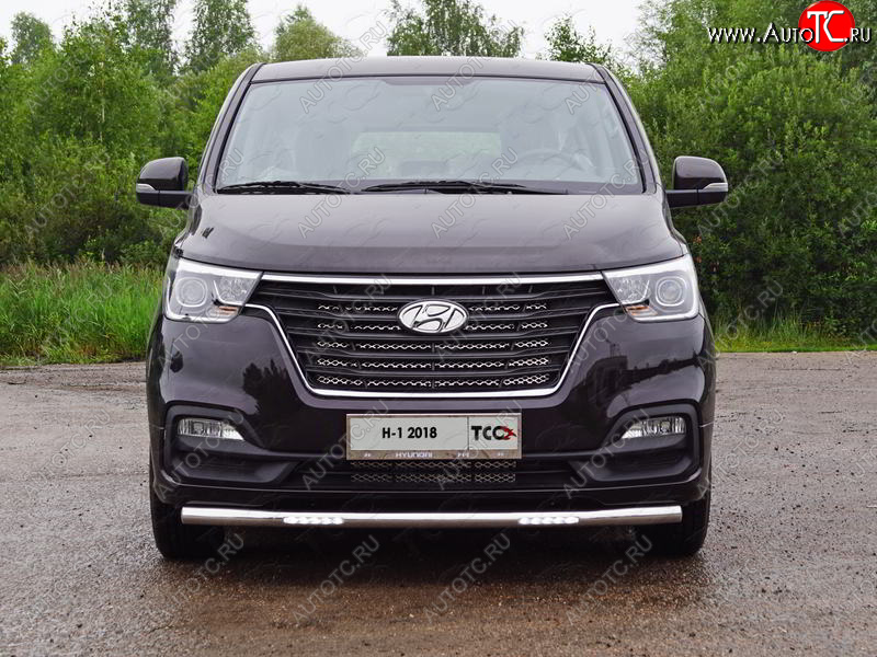 37 999 р. Защита переднего бампера нижняя с ДХО 60,3 мм ТСС Тюнинг  Hyundai Starex/Grand Starex/H1  TQ (2017-2022) 2-ой рестайлинг (нержавейка)  с доставкой в г. Майкоп
