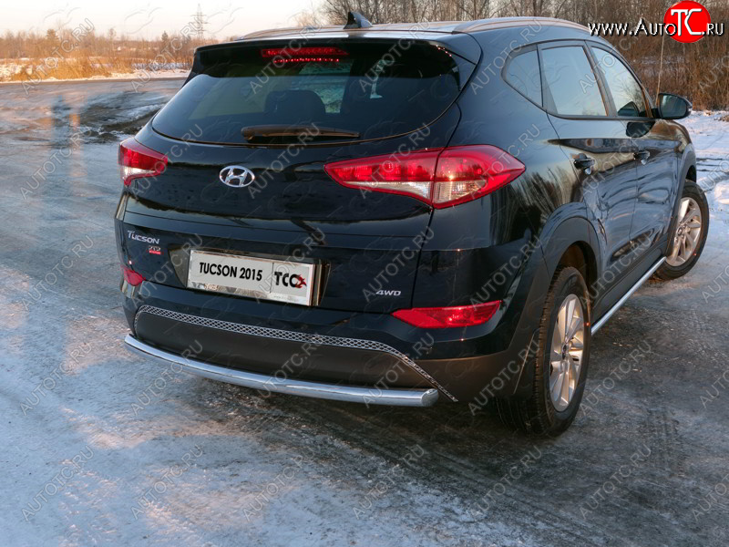 15 999 р. Защита задняя (нержавейка 60,3 мм) ТСС Тюнинг  Hyundai Tucson  TL (2015-2018) дорестайлинг  с доставкой в г. Майкоп