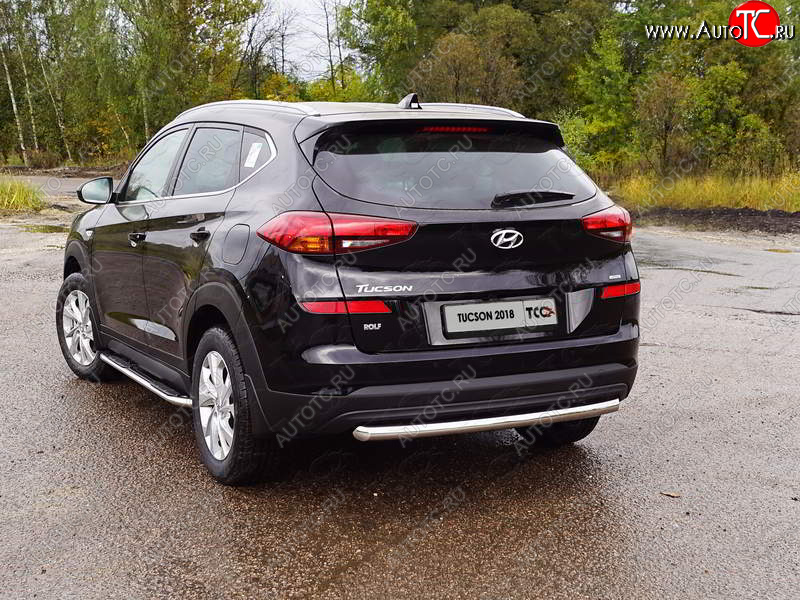 15 999 р. Защита задняя (нержавейка 60,3 мм) ТСС Тюнинг Hyundai Tucson TL рестайлинг (2018-2021)  с доставкой в г. Майкоп