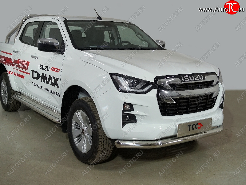 21 399 р. Защита переднего бампера нижняя d76,1 мм ТСС Тюнинг  Isuzu D-Max  RG (2020-2023) DoubleCab (нержавейка)  с доставкой в г. Майкоп