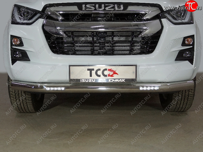 38 949 р. Защита переднего бампера нижняя с ДХО 76,1 мм ТСС Тюнинг  Isuzu D-Max  RG (2020-2023) DoubleCab (нержавейка)  с доставкой в г. Майкоп