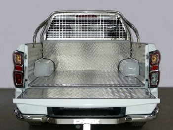 Защита кузова и заднего стекла (для кузова) d 75х42 мм ТСС Тюнинг Isuzu D-Max  RG (2020-2023) DoubleCab (нержавейка)