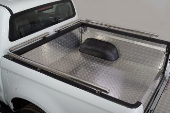 Рейлинги на кузов гнутые d42,4 мм ТСС Тюнинг JAC T6 пикап (2018-2024) (нержавейка)