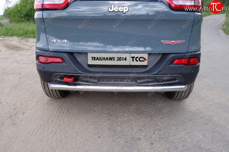 15 999 р. Защита задняя (Trailhawk, нержавейка 60,3 мм) ТСС Тюнинг Jeep Cherokee KL дорестайлинг (2014-2017)  с доставкой в г. Майкоп