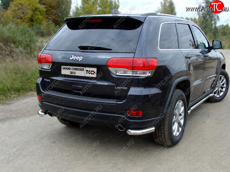 17 649 р. Защита заднего бампера (уголки, d60,3 мм) TCC  Jeep Grand Cherokee  WK2 (2013-2018) 1-ый рестайлинг  с доставкой в г. Майкоп