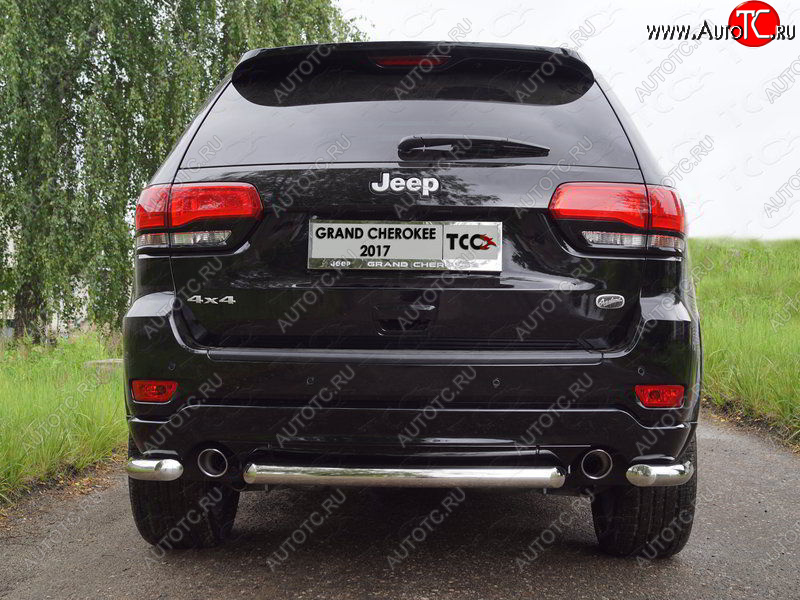 18 999 р. Защита задняя (центральная нержавейка 60,3 мм) ТСС Тюнинг  Jeep Grand Cherokee  WK2 (2013-2018) 1-ый рестайлинг  с доставкой в г. Майкоп