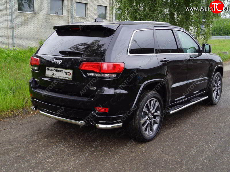 17 649 р. Защита заднего бампера (уголки, d60,3 мм) TCC  Jeep Grand Cherokee  WK2 (2017-2022) 2-ой рестайлинг  с доставкой в г. Майкоп