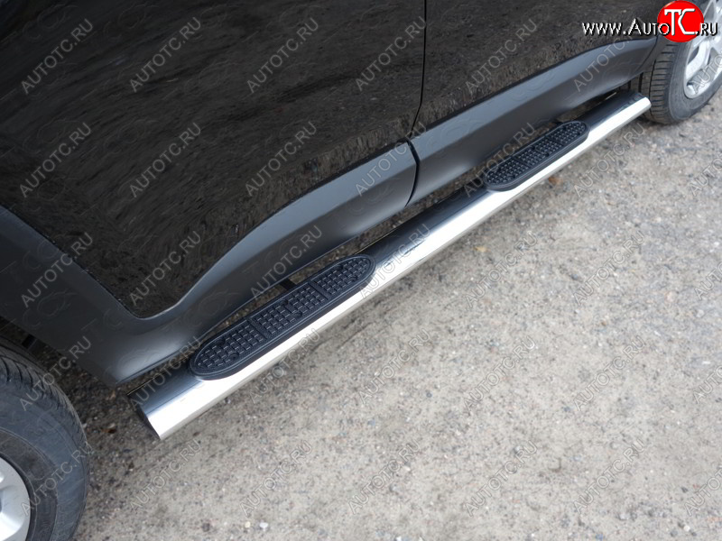 38 799 р. Пороги овальные с накладкой 120х60 мм ТСС Тюнинг  Jeep Renegade (2014-2018) дорестайлинг (серые)  с доставкой в г. Майкоп