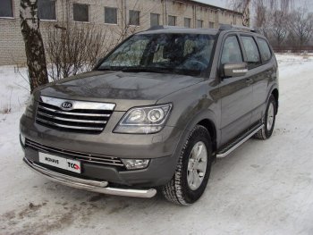Защита переднего бампера нижняя d76,1*50,8 мм ТСС Тюнинг KIA Mohave HM дорестайлинг (2008-2017) (нержавейка)