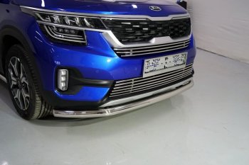 Защита переднего бампера нижняя d60,3 мм ТСС Тюнинг KIA Seltos (2019-2025) (нержавейка)