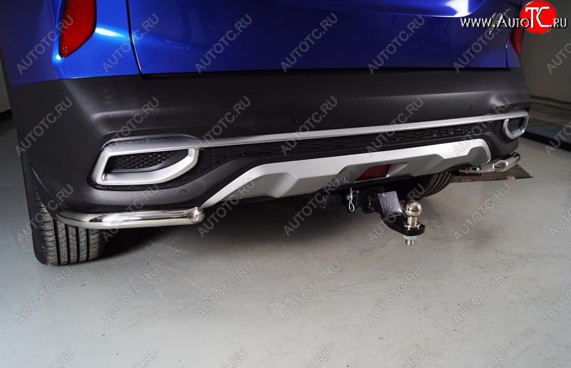 11 749 р. Защита заднего бампера (уголки, d42,4 мм) TCC  KIA Seltos (2019-2025)  с доставкой в г. Майкоп
