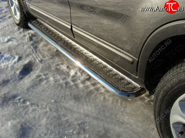 29 999 р. Пороги с площадкой 42,4 мм ТСС Тюнинг KIA Sorento UM/Prime рестайлинг (2018-2020) (серые)  с доставкой в г. Майкоп