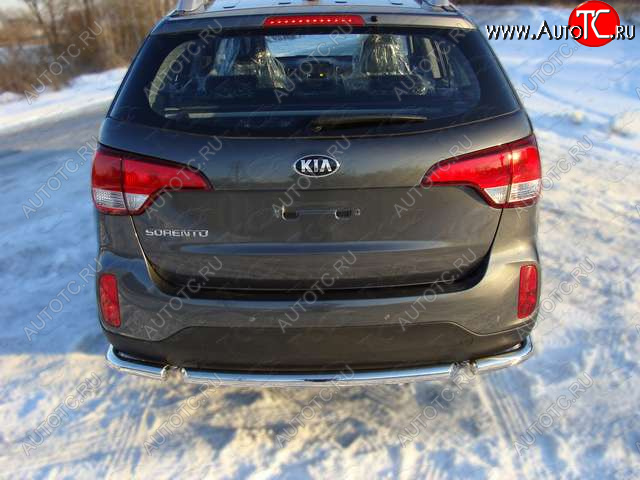 11 749 р. Защита задняя (центральная нержавейка 60,3 мм) ТСС Тюнинг  KIA Sorento  XM (2012-2015) рестайлинг  с доставкой в г. Майкоп