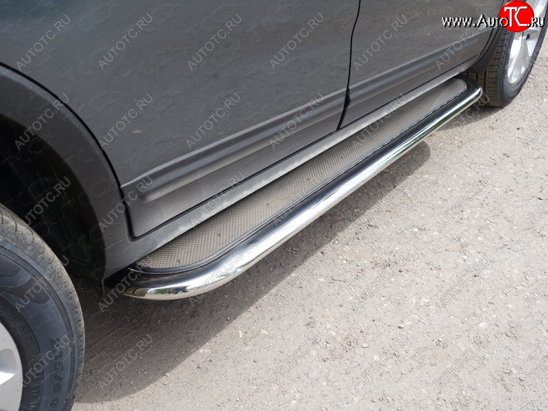 46 999 р. Пороги с площадкой 75х42 мм ТСС Тюнинг KIA Sorento UM/Prime рестайлинг (2018-2020) (нержавейка)  с доставкой в г. Майкоп