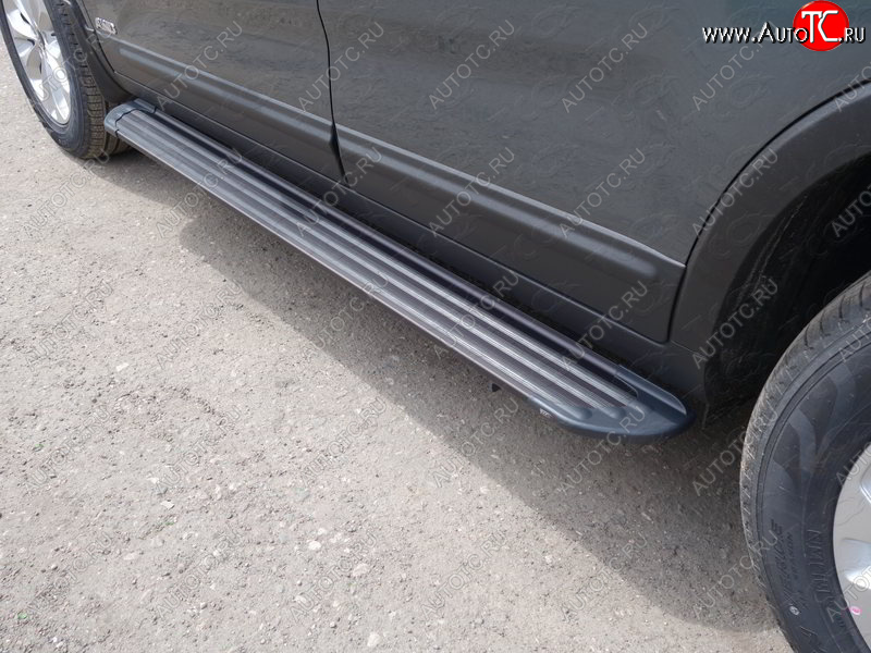 21 999 р. Пороги алюминиевые Slim Line ТСС Тюнинг  KIA Sorento ( XM,  UM/Prime) (2012-2020) рестайлинг, дорестайлинг (Black)  с доставкой в г. Майкоп