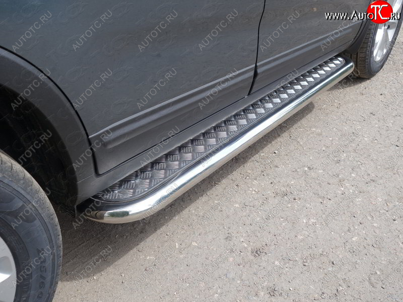 34 799 р. Пороги с площадкой 60,3 мм ТСС Тюнинг KIA Sorento UM/Prime рестайлинг (2018-2020) (серые)  с доставкой в г. Майкоп