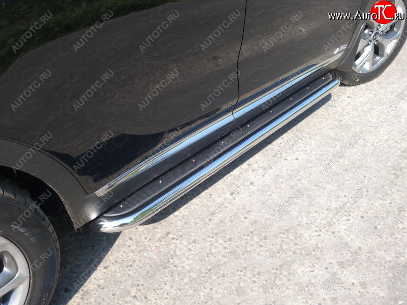 42 999 р. Пороги с площадкой 60,3 мм Prime ТСС Тюнинг  KIA Sorento  UM/Prime (2018-2020) рестайлинг (нержавейка)  с доставкой в г. Майкоп