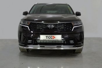 Защита переднего бампера нижняя d60,3 мм ТСС Тюнинг KIA Sorento  MQ4 (2020-2022) (нержавейка)