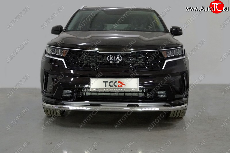 36 299 р. Защита переднего бампера нижняя с ДХО 60,3 мм ТСС Тюнинг KIA Sorento MQ4 (2020-2022) (нержавейка)  с доставкой в г. Майкоп
