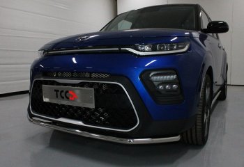 Защита переднего бампера нижняя d42,4 мм ТСС Тюнинг KIA Soul  SK3 (2018-2022) (нержавейка)