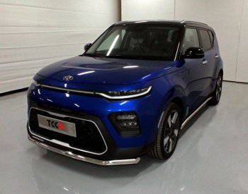 Защита переднего бампера нижняя d60,3 мм ТСС Тюнинг KIA Soul  SK3 (2018-2022) (нержавейка)