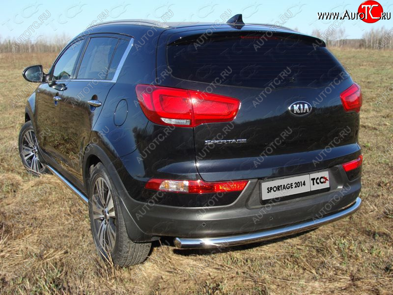14 699 р. Защита задняя (центральная нержавейка 60,3 мм) ТСС Тюнинг  KIA Sportage  3 SL (2014-2016) рестайлинг  с доставкой в г. Майкоп