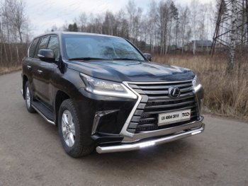 Защита переднего бампера нижняя с ДХО 76,1 мм ТСС Тюнинг Lexus LX450d  J200 - LX570  J200