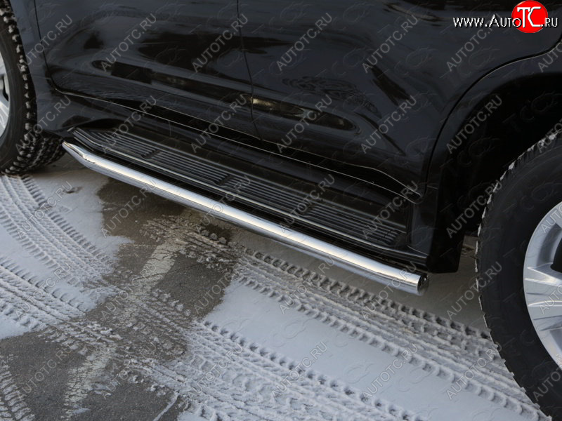 23 549 р. Защита порогов алюминий 60,3 мм, ТСС Тюнинг Lexus LX570 J200 1-ый рестайлинг (2012-2015)  с доставкой в г. Майкоп
