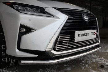 Нижняя декоративная вставка в бампер (кроме F-Sport) ТСС Тюнинг Lexus RX450 AL20 дорестайлинг (2015-2019) (d 12 мм)