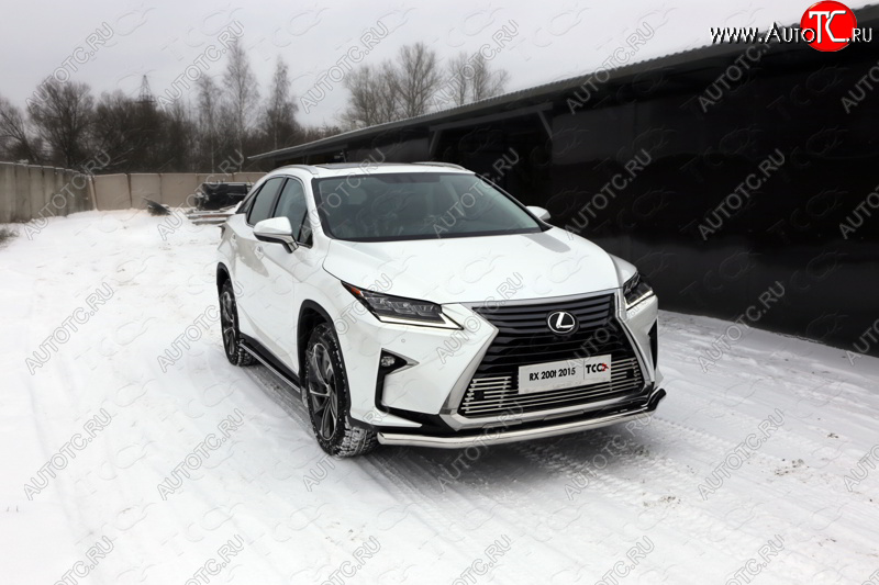 21 999 р. Защита переднего бампера нижняя d60,3 мм ТСС Тюнинг Lexus RX350 AL20 дорестайлинг (2015-2019) (нержавейка)  с доставкой в г. Майкоп