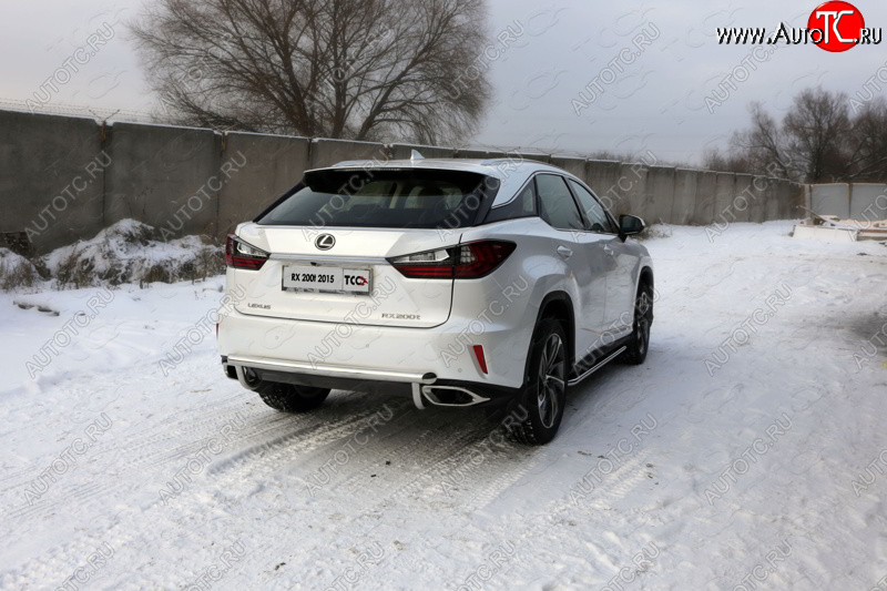 26 499 р. Защита задняя (центральная, нержавейка 60,3*42,4 мм) кроме F-Sport ТСС Тюнинг Lexus RX330 XU30 (2003-2006)  с доставкой в г. Майкоп