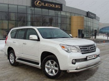 Защита переднего бампера нижняя d76,1*75 мм ТСС Тюнинг Lexus GX460  J150 (2009-2013) дорестайлинг (нержавейка)
