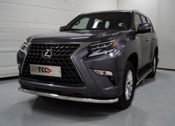 Защита переднего бампера нижняя d60,3 мм ТСС Тюнинг Lexus GX460  J150 (2019-2022) 2-ой рестайлинг (нержавейка)