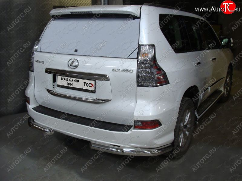 26 499 р. Защита задняя (уголки, нержавейка 76,1 мм) ТСС Тюнинг  Lexus GX460  J150 (2013-2019) 1-ый рестайлинг  с доставкой в г. Майкоп