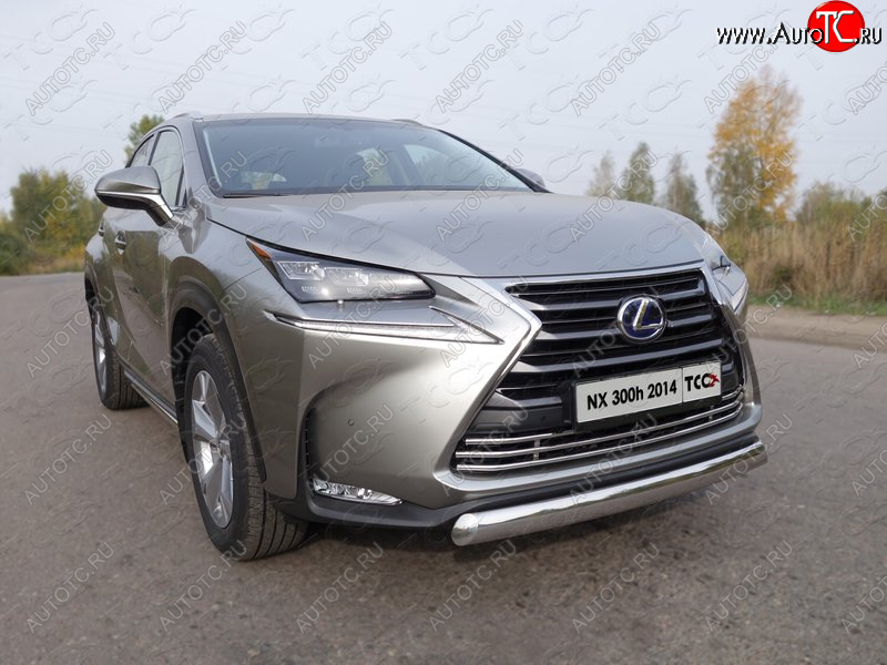 18 999 р. Защита переднего бампера нижняя овальная 75х42 мм ТСС Тюнинг  Lexus NX300h  Z10 (2014-2017) дорестайлинг (нержавейка)  с доставкой в г. Майкоп
