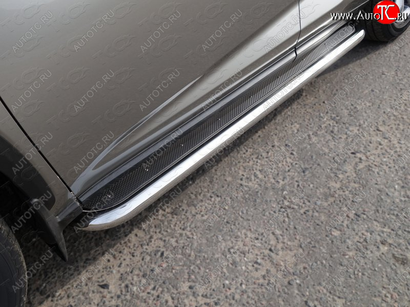 41 749 р. Пороги с площадкой 60,3 кроме мм кроме F-Sport ТСС Тюнинг Lexus NX300h Z10 дорестайлинг (2014-2017) (нержавейка)  с доставкой в г. Майкоп