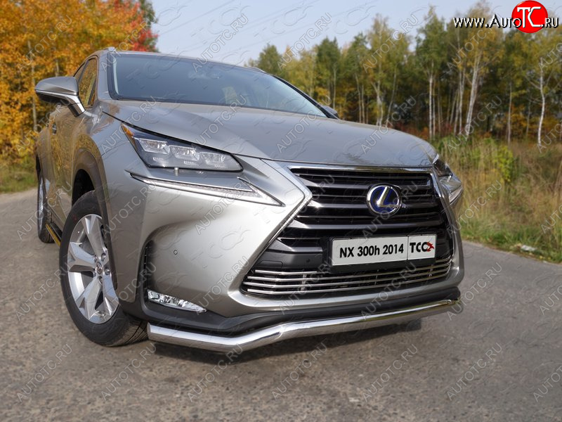 21 999 р. Защита переднего бампера кенгурин 60,3 мм кроме F-Sport ТСС Тюнинг Lexus NX200 Z10 дорестайлинг (2014-2017) (нержавейка)  с доставкой в г. Майкоп