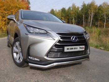 Защита переднего бампера кенгурин 60,3 мм кроме F-Sport ТСС Тюнинг Lexus NX200T  Z10 (2014-2017) (нержавейка)